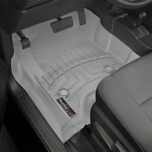 WeatherTech 2014+ Chevrolet Silverado 1500 Front FloorLiner - Grey (Fits w/ Floor Mounted Shifter) - Additional View 15