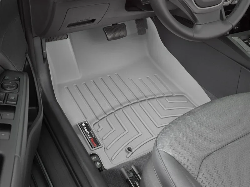 WeatherTech 2017+ Hyundai Elantra Sedan Front FloorLiner - Grey - Installation View