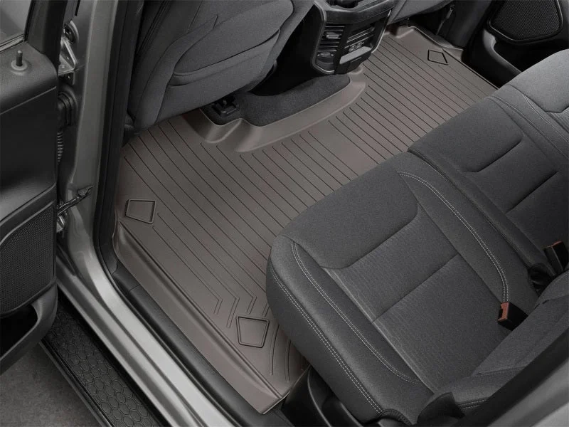 WeatherTech 2019+ Dodge Ram Rear FloorLiner - Cocoa (Fits Crew Cab w/No Underseat Storage Only) - Side View