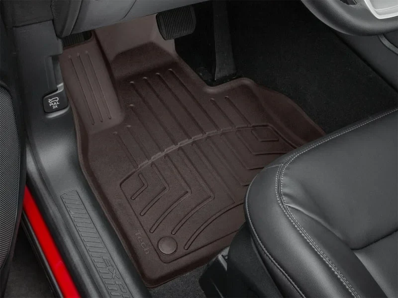 WeatherTech 2022+ Ford Explorer Incl. ST (6/7 Pssgr.) Front FloorLiner HP - Cocoa - Back View