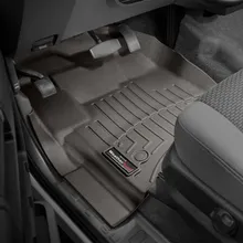 WeatherTech 2012-2016 Ford F-250/F-350/F-450/F-550 Front FloorLiner - Cocoa - Installation View