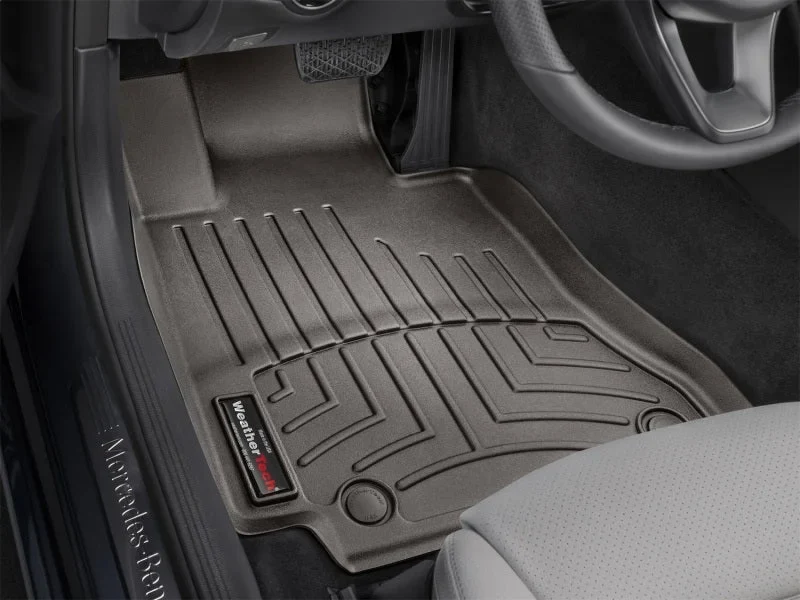 WeatherTech 2015+ Mercedes-Benz C-Class Front FloorLiner - Cocoa - Installation View