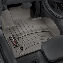 WeatherTech 2015+ Mini Hardtop Front FloorLiner - Cocoa - Installation View