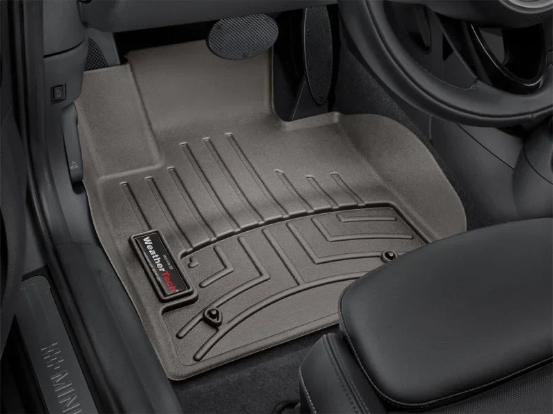 WeatherTech 2015+ Mini Hardtop Front FloorLiner - Cocoa - Installation View