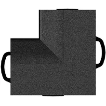 WeatherTech TechFloor - Inside Corner - Black **Order in Qtys of 4 - Back View