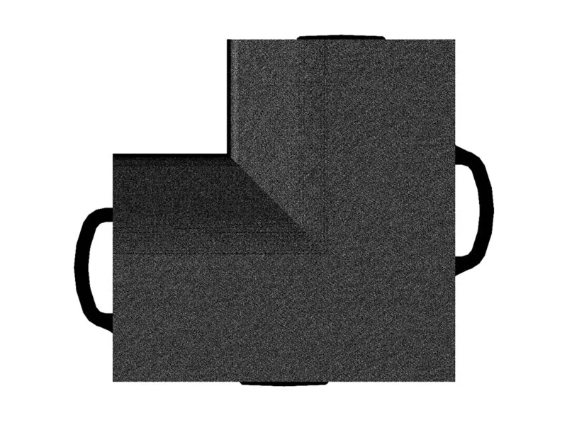 WeatherTech TechFloor - Inside Corner - Black **Order in Qtys of 4 - Back View