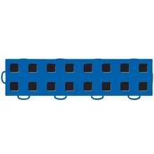 WeatherTech TechFloor - 3in x 12in Tiles(Left Loop) Blue/Black - Blue/Black - Side View