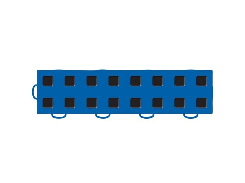 WeatherTech TechFloor - 3in x 12in Tiles(Left Loop) Blue/Black - Blue/Black - Side View
