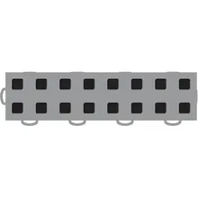 WeatherTech TechFloor - 3in X 12in Tiles(Left Loop) - Grey/Black **Order in Qtys of 10 - Back View