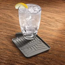 WeatherTech Drink Coasters 4in. Square - Grey (4pc Set) - Side View