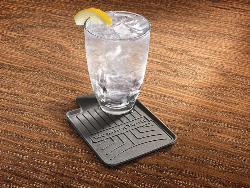 WeatherTech Drink Coasters 4in. Square - Grey (4pc Set) - Side View