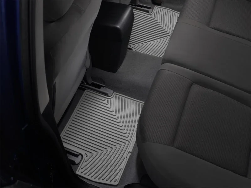 WeatherTech 10+ BMW 7-Series (F01) Rear Rubber Mats - Grey - Back View