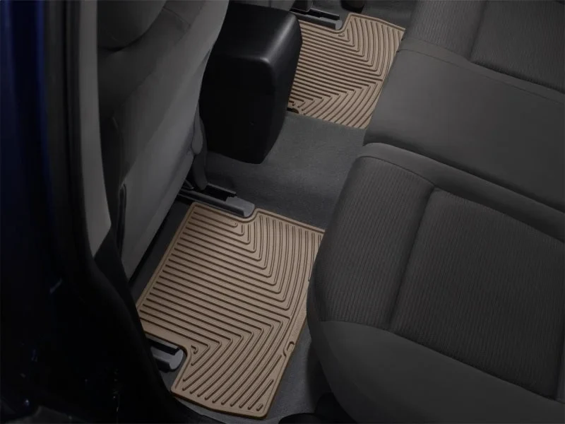 WeatherTech 10+ BMW 7-Series (F01) Rear Rubber Mats - Tan - Installation View