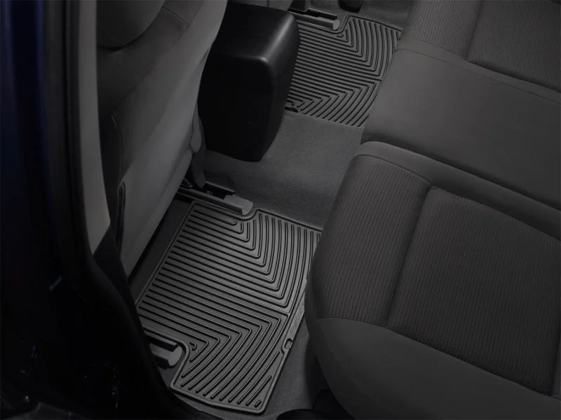 WeatherTech 10+ BMW 7-Series (F02) Rear Rubber Mats - Black - Back View