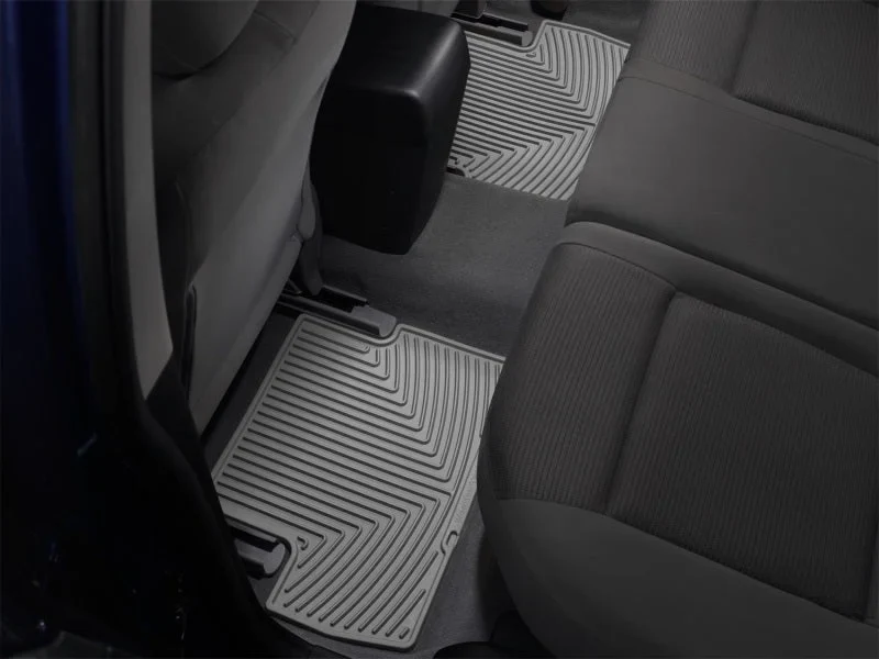 WeatherTech 10+ BMW 7-Series (F02) Rear Rubber Mats - Grey - Back View