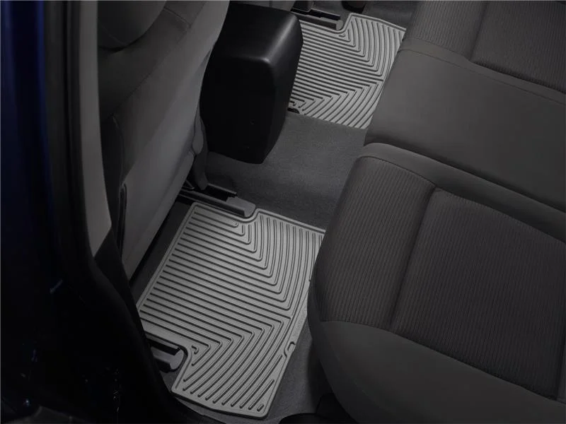 WeatherTech 98-06 BMW 3-Series (E46) Sedan Rear Rubber Mats - Grey - Back View