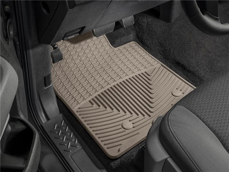 WeatherTech 09+ Mazda Tribute Front Rubber Mats - Tan - Back View