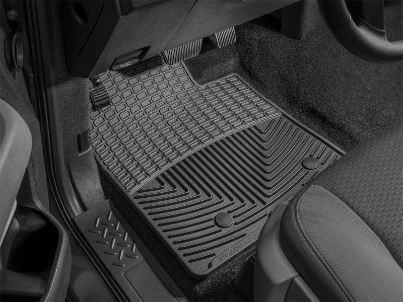 WeatherTech 07-13 Jeep Wrangler Front Rubber Mats - Black - Side View