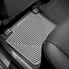 WeatherTech 06+ Lincoln MKZ Rear Rubber Mats - Grey - Installation View