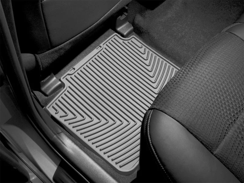 WeatherTech 06+ Lincoln MKZ Rear Rubber Mats - Grey - Installation View