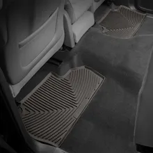 WeatherTech 2014+ Chevrolet Silverado Rear Rubber Mats - Cocoa - Back View