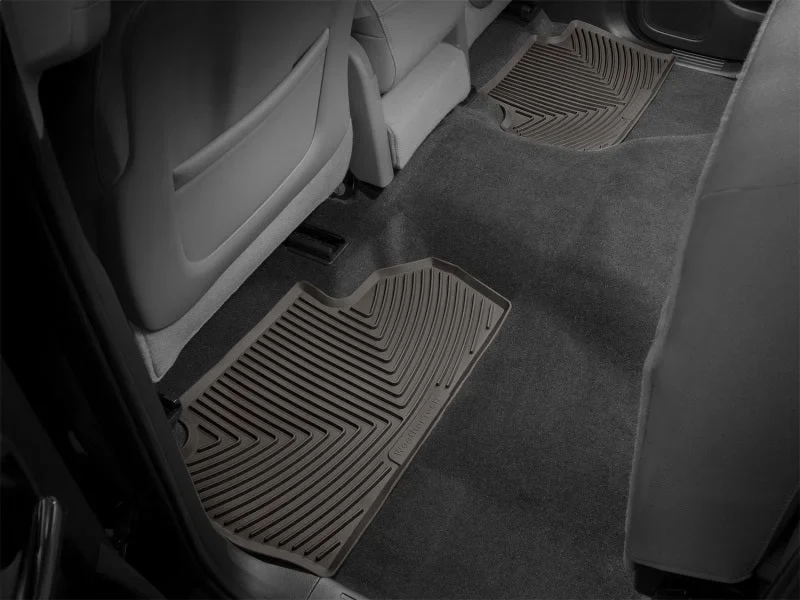 WeatherTech 2014+ Chevrolet Silverado Rear Rubber Mats - Cocoa - Back View