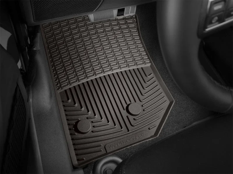 WeatherTech 2014-2016 Jeep Wrangler Unlimited Front Rubber Mats - Cocoa - Back View