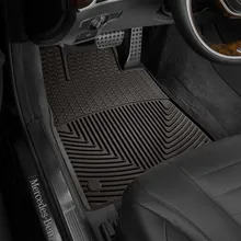 WeatherTech 2014+ Mercedes-Benz S-Class Front Rubber Mats - Cocoa - Back View