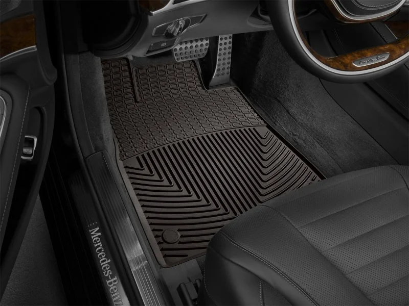 WeatherTech 2014+ Mercedes-Benz S-Class Front Rubber Mats - Cocoa - Back View