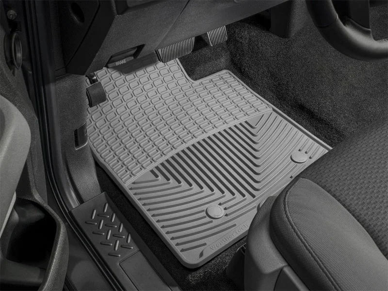WeatherTech 2014+ Mercedes-Benz S-Class Front Rubber Mats - Grey - Installation View