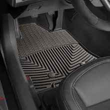 WeatherTech 2014+ Chevrolet Corvette Front Rubber Mats - Cocoa - Back View