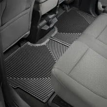 WeatherTech 17+ Ford F-250 / F-350 / F-450 / F-550 Crew Cab Rear Rubber Mats - Black - Side View