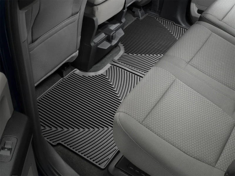 WeatherTech 17+ Ford F-250 / F-350 / F-450 / F-550 Crew Cab Rear Rubber Mats - Black - Side View