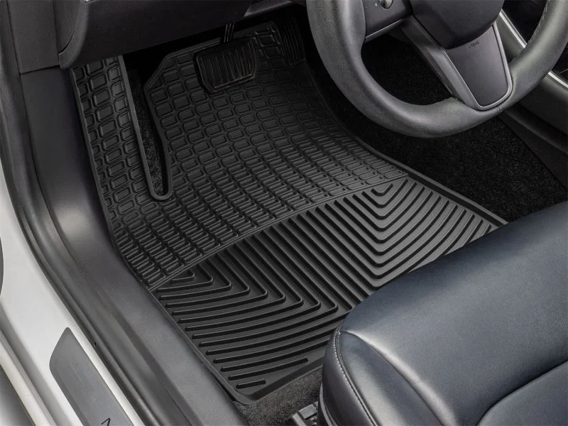 WeatherTech 17-23 Tesla Model 3 / 2024 Model 3 Highland Front All-Weather Floor Mats - Black - Side View