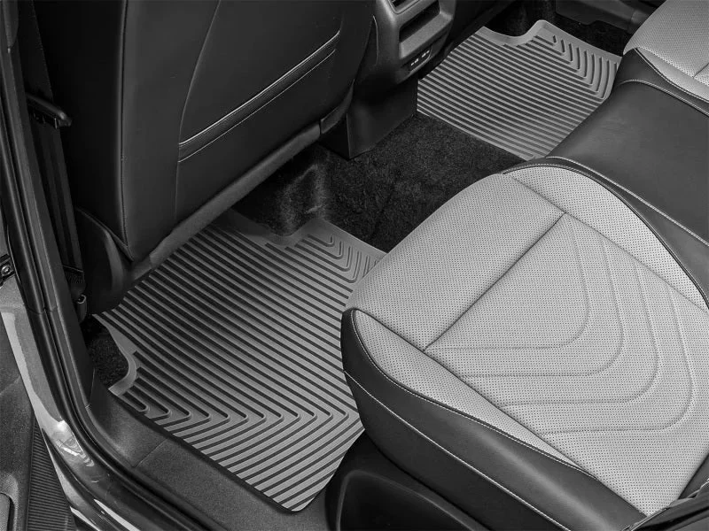 WeatherTech 18-24 Volkswagen Tiguan Rear All-Weather Floor Mats - Grey - Side View