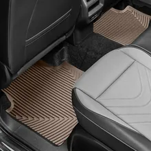 WeatherTech 18-24 Volkswagen Tiguan Rear All-Weather Floor Mats - Tan - Side View