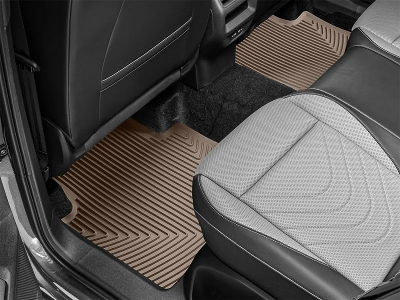 WeatherTech 18-24 Volkswagen Tiguan Rear All-Weather Floor Mats - Tan - Side View