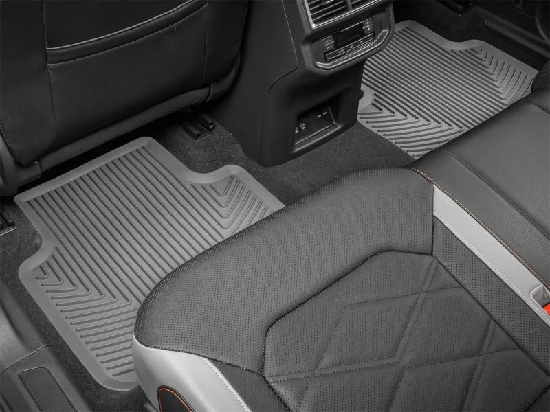 WeatherTech 18-24 Volkswagen Atlas (Incl. 20-24 Cross Sport) Rear Rubber Mats - Grey - Side View