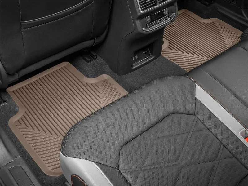 WeatherTech 18-24 Volkswagen Atlas (Incl. 20-24 Cross Sport) Rear Rubber Mats - Tan - Side View