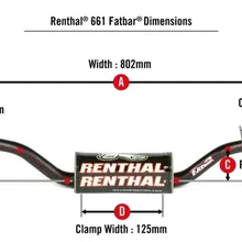 Renthal Eli Tomac 661 Fatbar  - Black - Side View