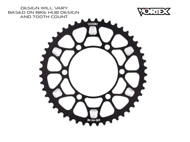 Vortex Racing V4 45 Tooth 520 Rear Sprocket Black fits 2020-2024 Ktm 390 Adventure / 2015-2024 Ktm 390 Duke / 2015-2018 Kt...
