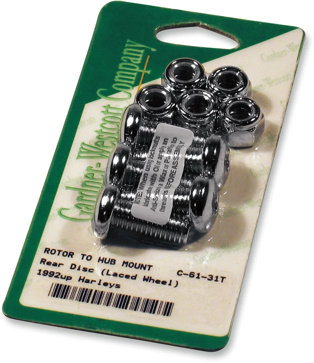 Gardner-Westcott - Rotor Bolt Set - Cast - Chrome - C-61-32T - Main Product View