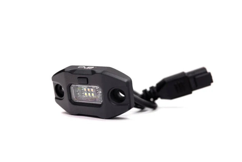 DV8 Offroad Elite Push Button Dome Light - White/Amber - Side View