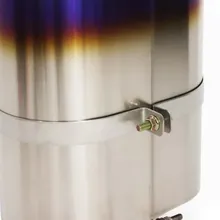 GReddy Universal 3.0in RS-Ti Oval Titanium Muffler - Side View