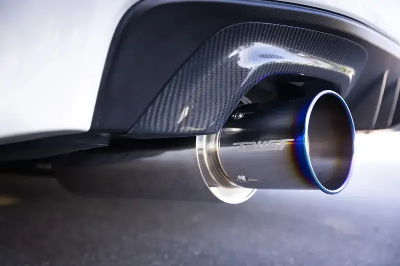 GReddy SS PE-TR Tip Silencers 115mm Tip -60mm Inner Pipe - Side View
