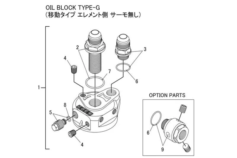 GReddy Type G Oil Block Assembly .75x16 AN10 - Main Product View