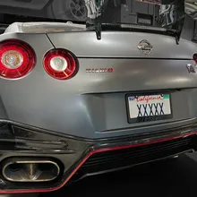 GReddy Total Tune Up License Plate Frame - Black Out - Side View