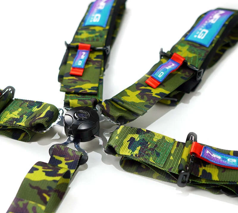 NRG 5PT 3in. Seat Belt Harness / Cam Lock - Green - Main Product View