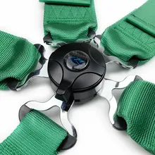 NRG 5PT 3in. Seat Belt Harness / Cam Lock - Green - Side View