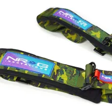 NRG 5PT 3in. Seat Belt Harness / Cam Lock - Green - Back View